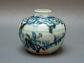 A Blue & White Small Jar