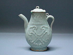 A Rare Qingpai Glazed Ewer  With Replacement Lid