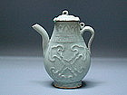 A Rare Qingpai Glazed Ewer  With Replacement Lid