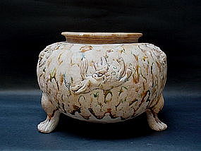 A TANG DYNASTY SANCAI TRIPOD CENSER