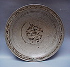 A Fine Annamese Plate With Crackled Glaze