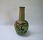 A Rare 'Quangzhou' Green Glaze Bottle Vase