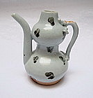 A Rare Yuan Iron-Brown Spotted Double Guard Ewer