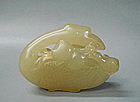 A Fine Jade Carving Of The Goose