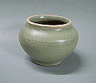 A Song-Yuan Miniature Guan Shape Celadon Jar