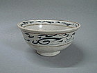 A Good Annamese B/W Tea Bowl