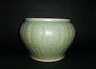 A Rare Longquan Celadon Large Guan Jar