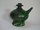 A Rare Form Of Green Glaze Kendi