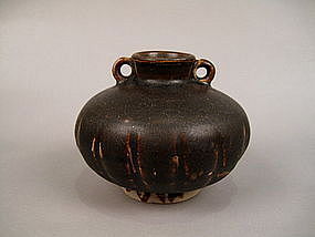 14th CENTURY BLACK GLAZE JARLET