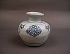 Lovely Late Ming Dynasty B/W Small Vase