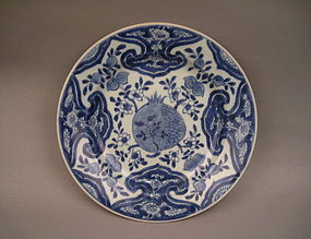 A Nice Pattern Of Kangxi B/W Dish