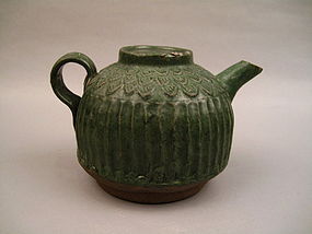 A  Rare Green Glaze Small Ewer