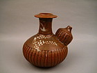 A Late Ming Brown Glaze With White Slip Small Kendi