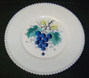 Westmoreland BEADED EDGE Painted GRAPES 8+ PLATE