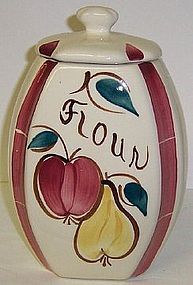 Purinton Pottery Slip Ware FRUIT 8 3/4" FLOUR CANISTER
