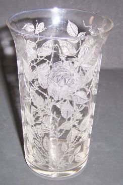 Morgantown Crystal AMERICAN BEAUTY Flat TUMBLER