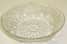 Indiana Crystal PINEAPPLE and FLORAL 6 Inch CEREAL BOWL