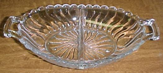 Fostoria Crystal COLONY 9 Inch 2 Part Handled RELISH