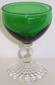 Anchor Hocking Fire King Green BUBBLE 4 Inch COCKTAIL