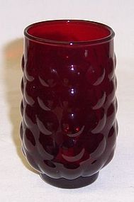 Anchor Hocking Fire King Red BUBBLE 3 3/4 JUICE TUMBLER