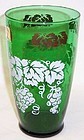 Hocking Fire King Forest Green 6 3/4 In TUMBLER w/Gold