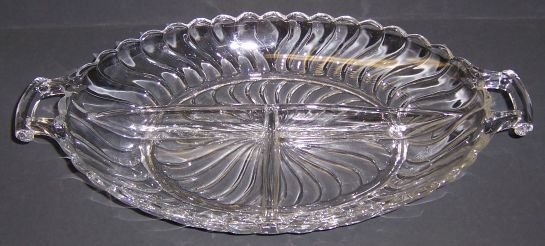 Fostoria Crystal COLONY 10 3/4 In 3 Section RELISH DISH