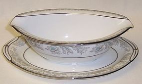 Noritake 5609 BELMONT SAUCE BOAT with UNDER PLATE