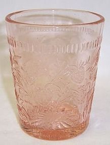 U. S. Glass Pink STRAWBERRY 3 5/8 In 9 Ounce TUMBLER