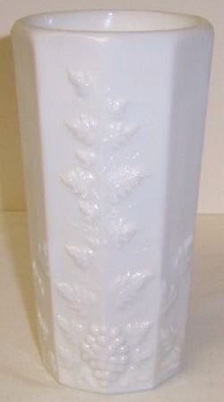 Westmoreland Milk Glass PANELED GRAPE ICE TEA TUMBLER