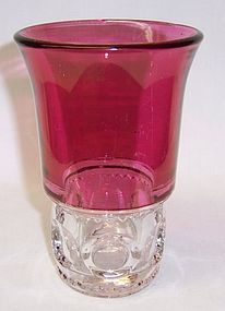 Indiana Ruby Flashed KINGS CROWN 5.5 Flat TEA TUMBLER