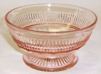 Hocking Pink CORONATION Footed SHERBET DISH