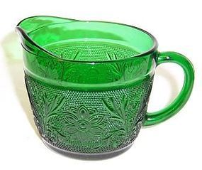 Anchor Hocking Fire King Forest Green SANDWICH CREAMER