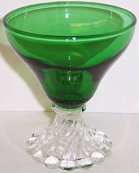 Anchor Hocking Fire King Forest Green BURPLE 3 1/2 Inch COCKTAIL Glass