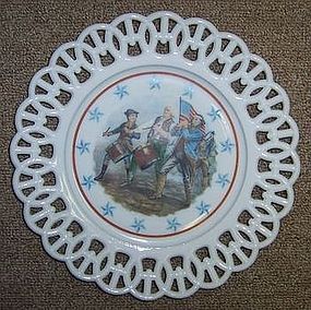 Westmoreland Milk Glass The SPIRIT of 76-WILLARD PLATE