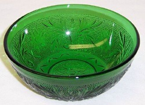 Anchor Hocking Forest Green SANDWICH 4 7/8 Inch BERRY BOWL