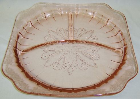 Jeannette Pink ADAM Depression Glass 9 1/4 Inch GRILL PLATE