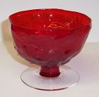 Seneca Red DRIFTWOOD 2 3/4 Inch Footed SHERBET DISH, Crystal Foot