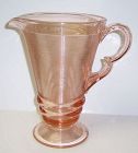 Indiana Pink OLD ENGLISH 'THREADING' 9 1/4 Inch Ftd WATER PITCHER