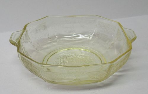 Hocking Yellow Topaz PRINCESS 5 1/2 In Tab Handled CEREAL BOWL