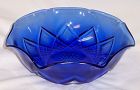 Hazel Atlas Cobalt Blue MITERED ARCHES or FANCY 8 1/2 Inch BOWL