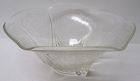 Hazel Atlas Crystal ROYAL LACE 10 In 3 Leg RUFFLED CONSOLE BOWL