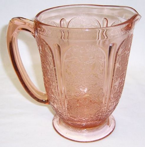 Jeannette Pink CHERRY BLOSSOM 6 1/2 In ALL OVER PATTERN PITCHER