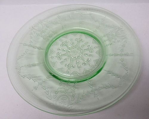 Belmont Tumbler Company Green ROSE CAMEO 7 In SALAD PLATE