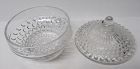 Duncan and Miller Crystal HOBNAIL 4 In LOW MINI or DRESSER BOX w/Lid
