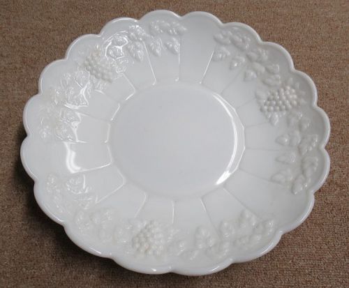 Westmoreland Milk Glass PANELED GRAPE 13 1/4 In CUPPED BOWL PLATE