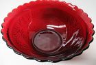 Anchor Hocking Ruby Red SANDWICH 8 In SCALLOPED EDGE BOWL
