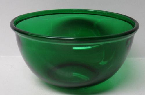 Anchor Hocking FIRE KING Forest Green BEADED EDGE 6 In KITCHEN BOWL