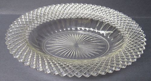 Hocking Crystal MISS AMERICA 10 In OVAL SERVING or VEGETABLE BOWL