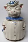 Shawnee Pottery WINNIE the PIG COOKIE JAR, Bllue Collar, Made In U.S.A