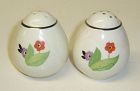 Hall China CROCUS 2 1/4 In High TEARDROP SALT and PEPPER Shakers, Pr